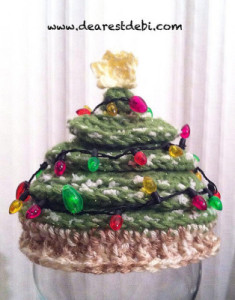 Newborn Christmas Tree Crochet Hat Crochet - Dearest Debi Patterns