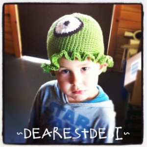 Cyclops Brain Slug Crochet Hat - Dearest Debi Patterns