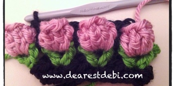 Crochet Flower Bud Headband