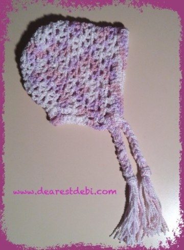 Crochet Preemie Bonnet - Dearest Debi Patterns