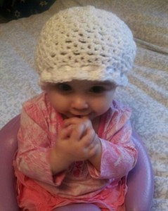 Raise Childhood Cancer Awareness crochet chemo cap