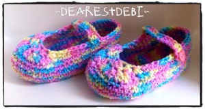 Thistles and Tulips Crochet Booties Pattern