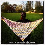 Crochet Flower Lattice Shawl - Dearest Debi Patterns