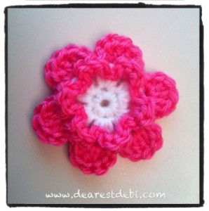 Simple Crochet Flower - Dearest Debi Patterns