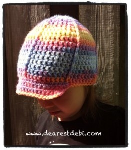 Crochet Toddler Ball Cap - Dearest Debi Patterns
