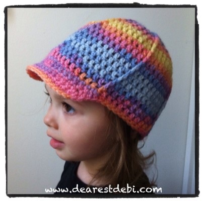 Crochet Toddler Ball Cap - Dearest Debi Patterns