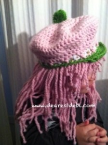 Strawberry Shortcake Inspired Hat and Wig - Dearest Debi Patterns