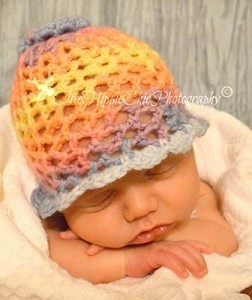 Crochet 3D Flower Beanie – Dearest Debi Patterns