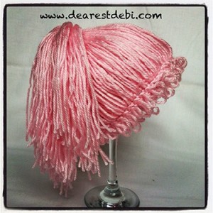 Crochet Newborn Cabbage Patch Kid Ponytail Beanie - Dearest Debi Patterns