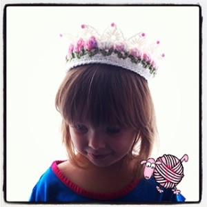 Crochet Flower Girl Crown - Dearest Debi Patterns