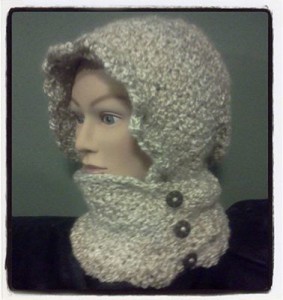 Crochet Hooded Infinity Scarf with Buttons - Dearest Debi Patterns