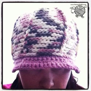 Crochet Reversible Ribbed Cap with Brim - Dearest Debi Patterns