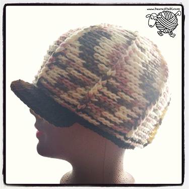 Crochet Reversible Ribbed Cap with Brim - Dearest Debi Patterns