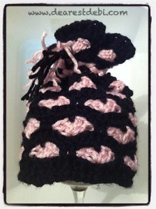 Crochet Sweet Hearts Hat - Dearest Debi Patterns