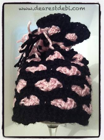 Crochet Sweet Hearts Hat - Dearest Debi Patterns