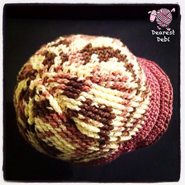 Crochet Reversible Ribbed Cap with Brim - Dearest Debi Patterns