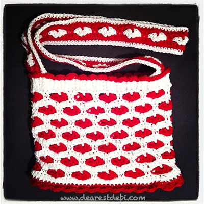 Crochet Sweet Hearts Bag - Dearest Debi Patterns