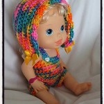 Crochet Baby Alive Bonnet Romper Set - Dearest Debi Patterns
