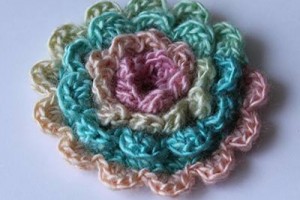 Crochet Simple Layered Flower - Dearest Debi Patterns