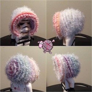 Fuzzy Rainbow Crochet Bonnet - Dearest Debi Patterns
