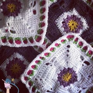 Dragonfly Garden Afghan Block - Dearest Debi Patterns