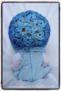 Crochet Snow Flower Bonnet - Dearest Debi Patterns
