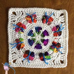 Butterfly Blossom Garden Square - Dearest Debi Patterns