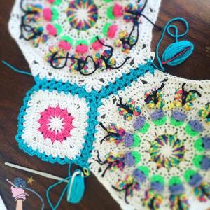 Butterfly Garden Octagon Afghan Join - Dearest Debi Patterns