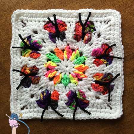 Butterfly Flower Garden Square - Dearest Debi Patterns