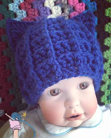 Crochet Royal Cat Hat - Dearest Debi Patterns