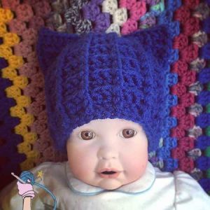 Crochet Royal Cat Hat - Dearest Debi Patterns