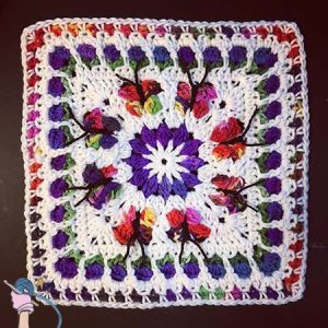 Blooming Garden Afghan Block 2.0 - Dearest Debi Patterns