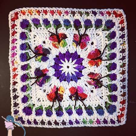 Blooming Garden Afghan Block 2.0 - Dearest Debi Patterns