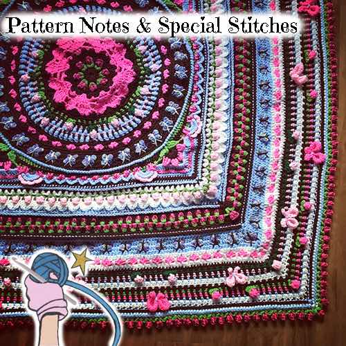 Girly Afghan CAL Pattern Notes & Special Stitches - Dearest Debi Patterns
