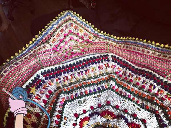 Crochet Afghan Puzzle Pieces Octagon Spring Fling Corners - Dearest Debi Patterns