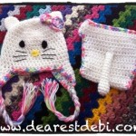 Crochet Newborn HelloKitty Hat & Diaper Cover - Dearest Debi Patterns