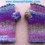 Mosaic Snowdrop Fingerless Gloves - Dearest Debi Patterns