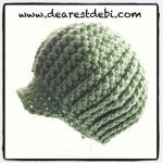 Crochet Newsboy Ribbed Baby Beanie - Dearest Debi Patterns