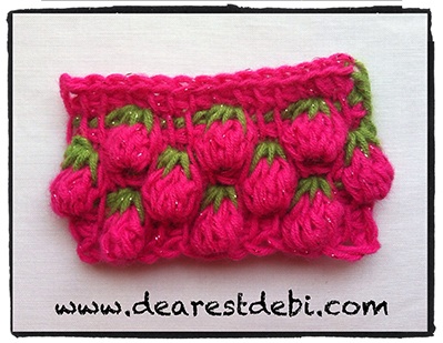 Tunisian Crochet Berry Stitch - Dearest Debi Patterns