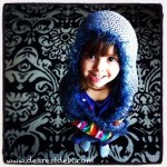 Crochet Snow Bear Kid Scoodie - Dearest Debi Patterns