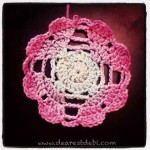 Crochet Valentines Hearts Coaster - Dearest Debi Patterns